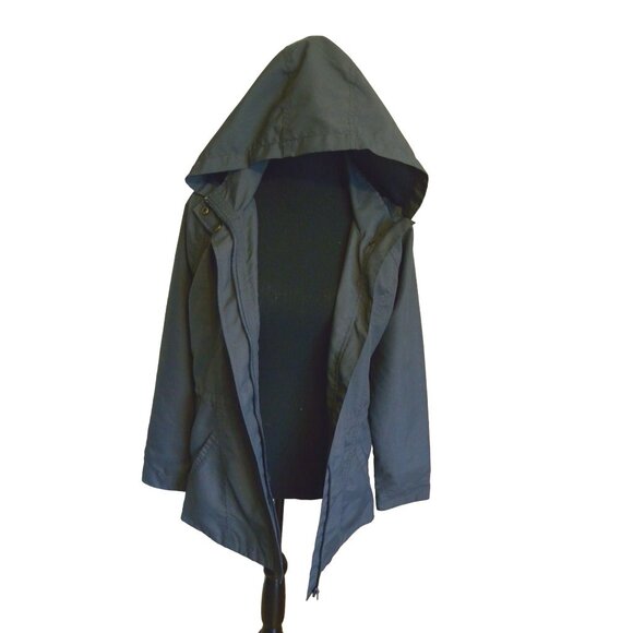 O'Neill Hooded Jacket Zippered Lined Pockets Drawstring Dark Grey Women's Size M - Picture 3 of 8